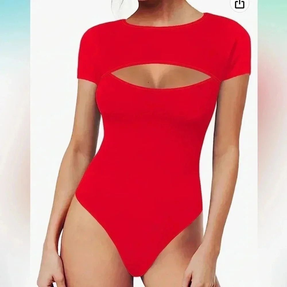 (27)NWT Mangopop  peek a boo bodysuit